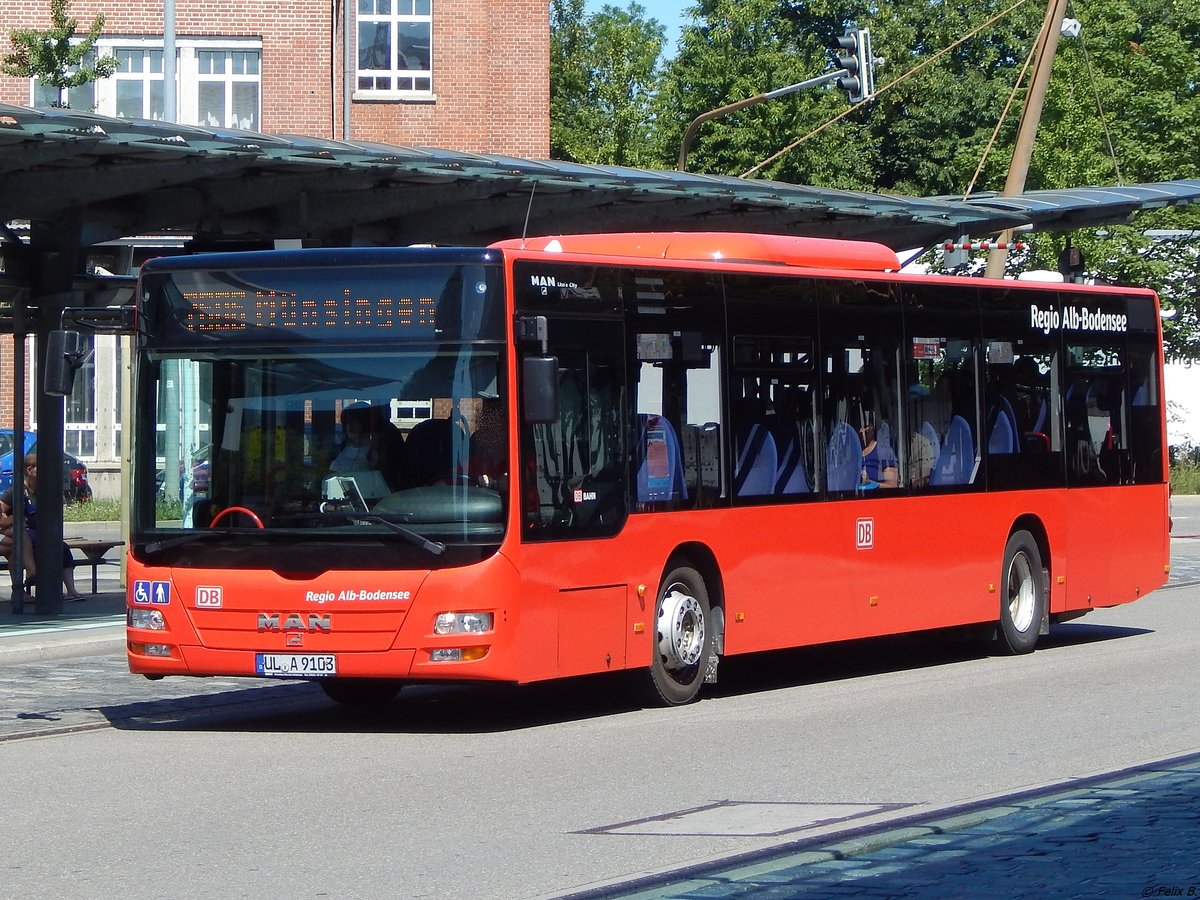 MAN Lion's City von ZugBus Regionalverkehr Alb-Bodensee in Reutlingen.