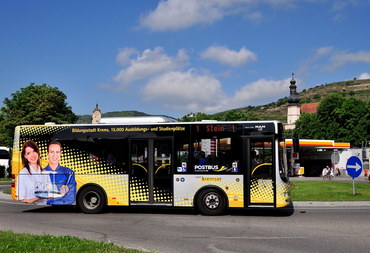 MAN Lions City,Postbus der �BB und Citybus Linie 1 in Krems an der Donau. 