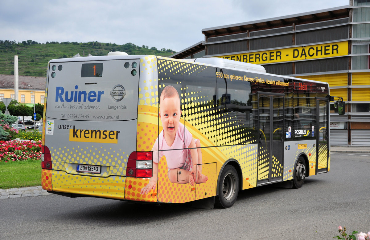 MAN Lions City,Stadtbus von Krems an der Donau im Dienste der �BB in Krems unterwegs.