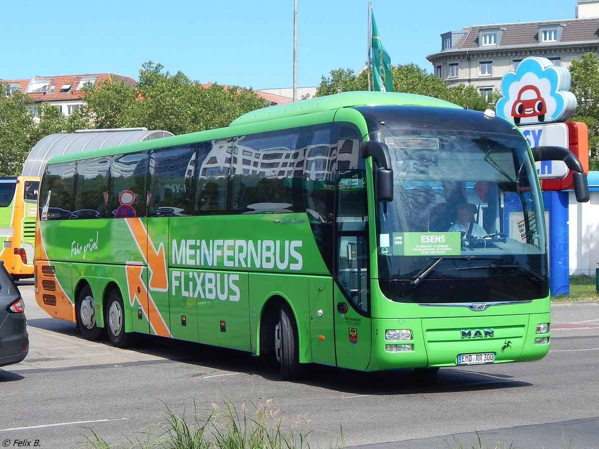 MAN Lion's Coach von Flixbus/Reiters Busverkehr aus Deutschland in Berlin.