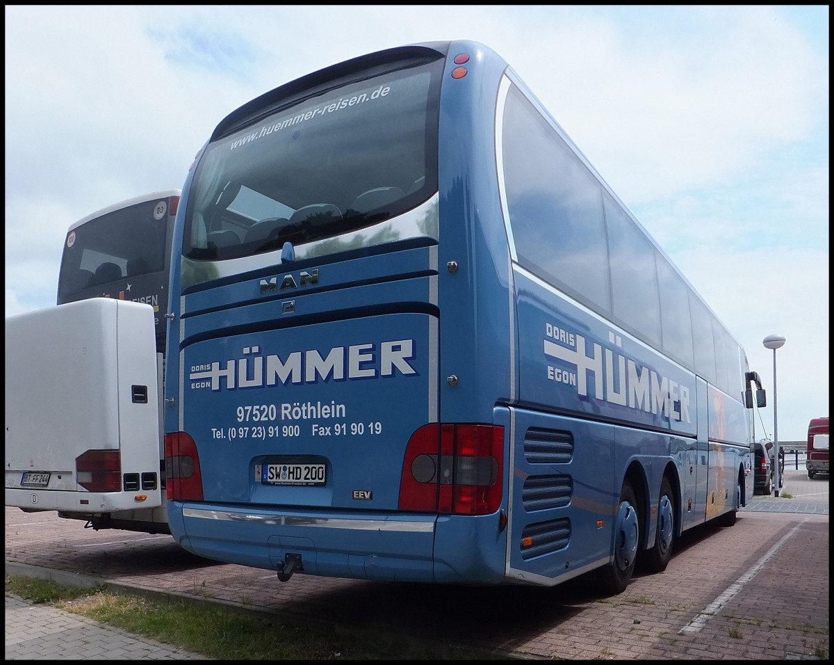 MAN Lion's Coach von H�mmer aus Deutschland im Stadthafen Sassnitz.