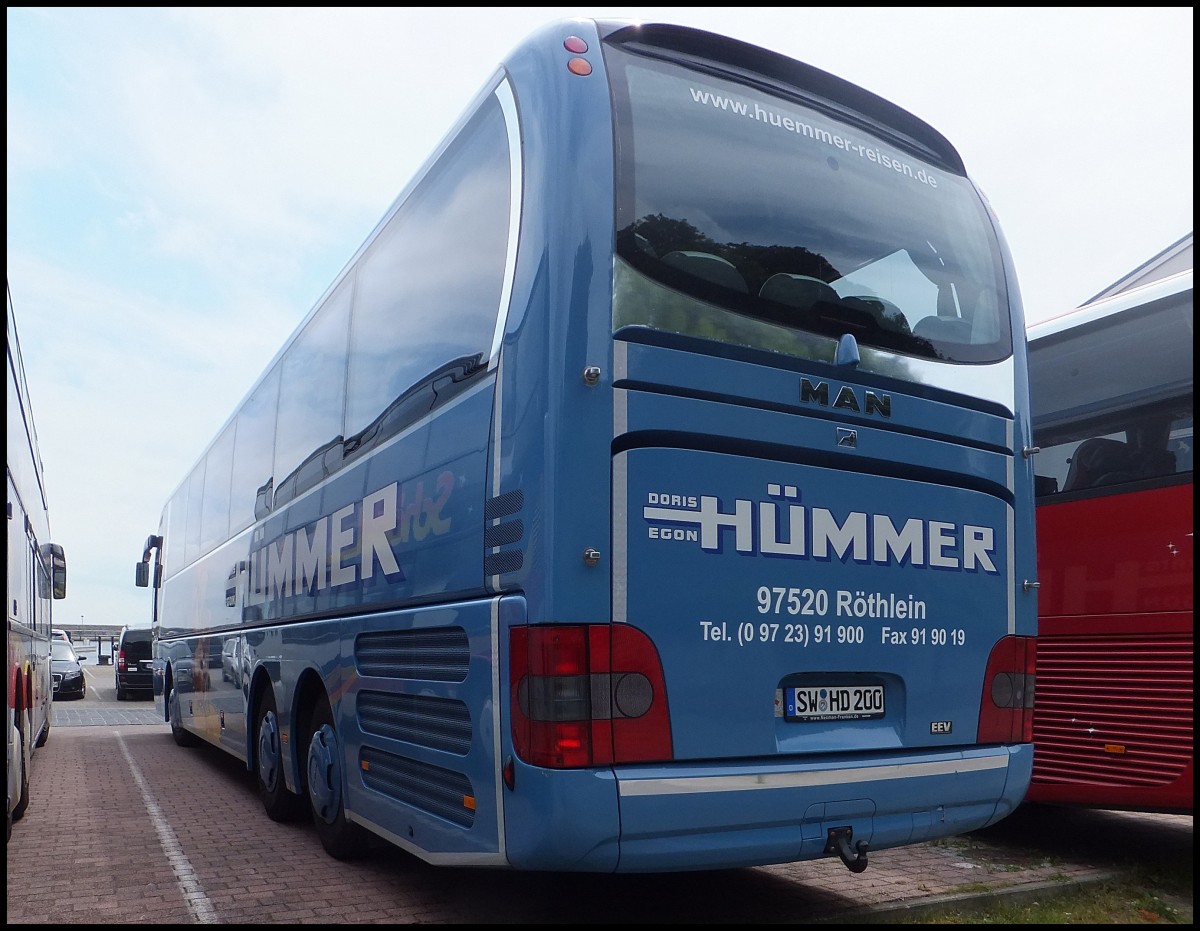 MAN Lion's Coach von H�mmer aus Deutschland im Stadthafen Sassnitz.