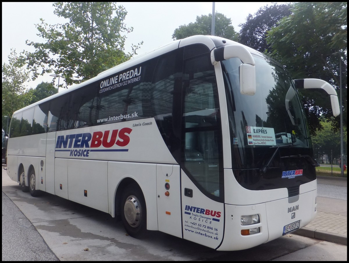 MAN Lion's Coach von InterBus aus der Slowakei in Hamburg.