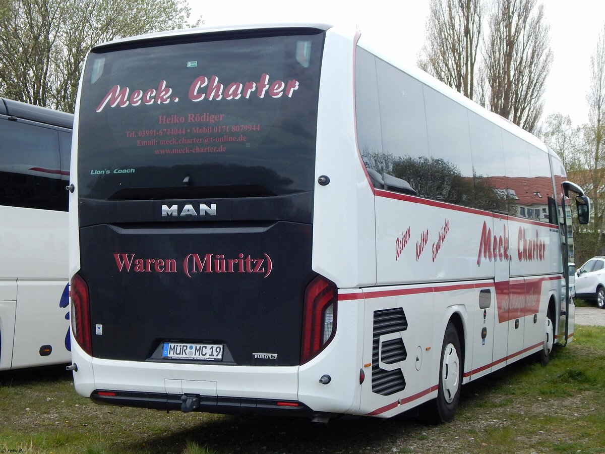 MAN Lion's Coach von Meck. Charter aus Deutschland in Sassnitz.