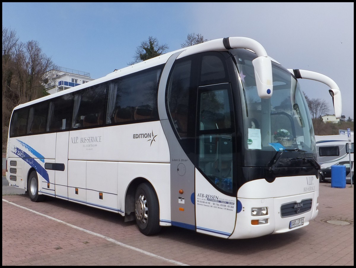 MAN Lion's Star von ATB-Reisen aus Deutschland im Stadthafen Sassnitz.