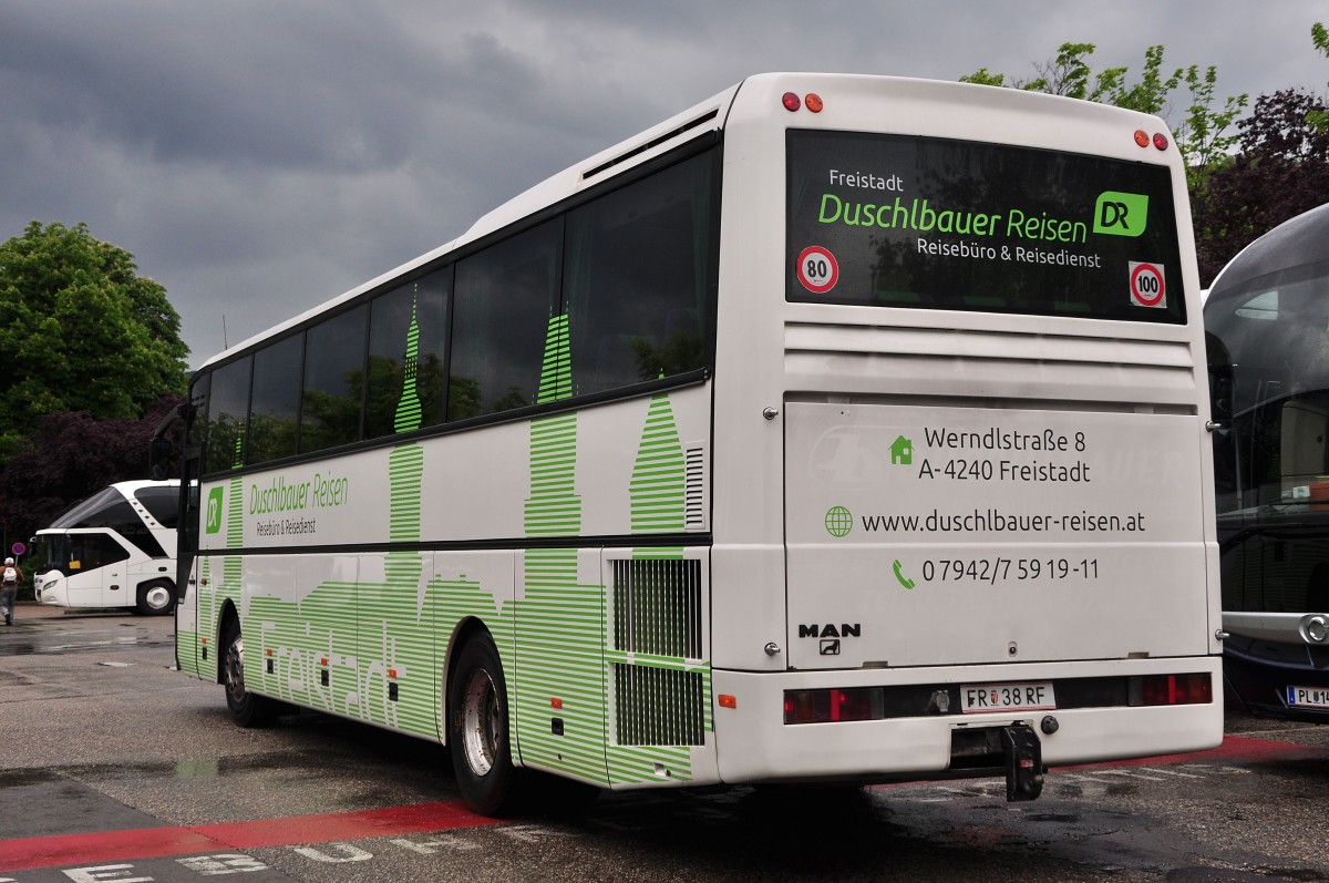 MAN Lions Star vom Reiseb�ro Duschelbauer aus �sterreich am 13.5.2014 in Krems unterwegs.