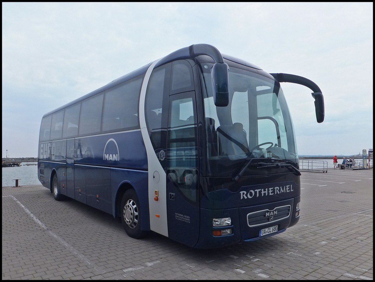 MAN Lion's Star von Rothermel aus Deutschland im Stadthafen Sassnitz.