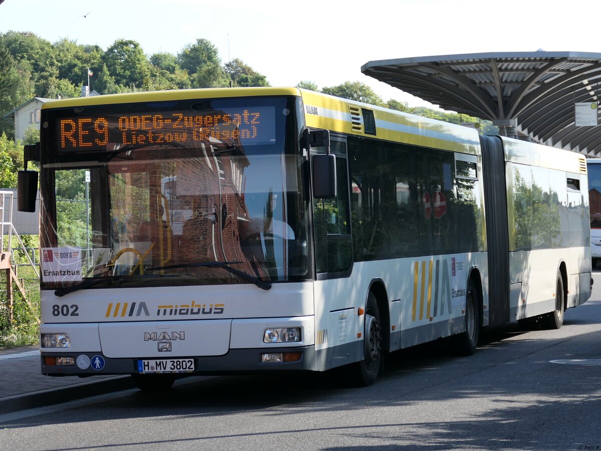 MAN Niederflurbus 2. Generation von Miabus aus Deutschland (ex WestVerkehr HS-KW 185) in Sassnitz.