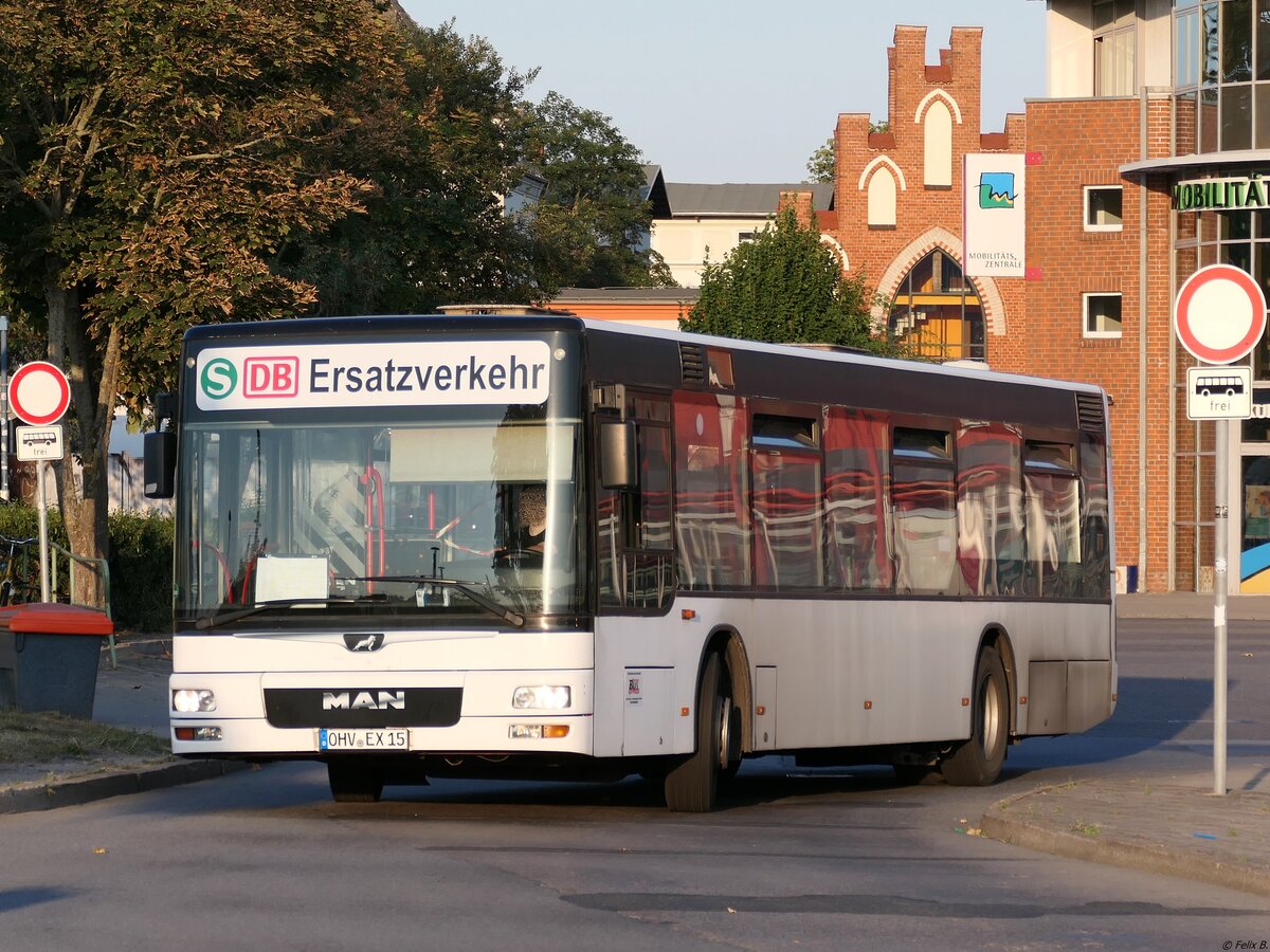 MAN Niederflurbus 2. Generation von Oberhavel Bus Express aus Deutschland (ex MöBus) in Neubrandenburg.