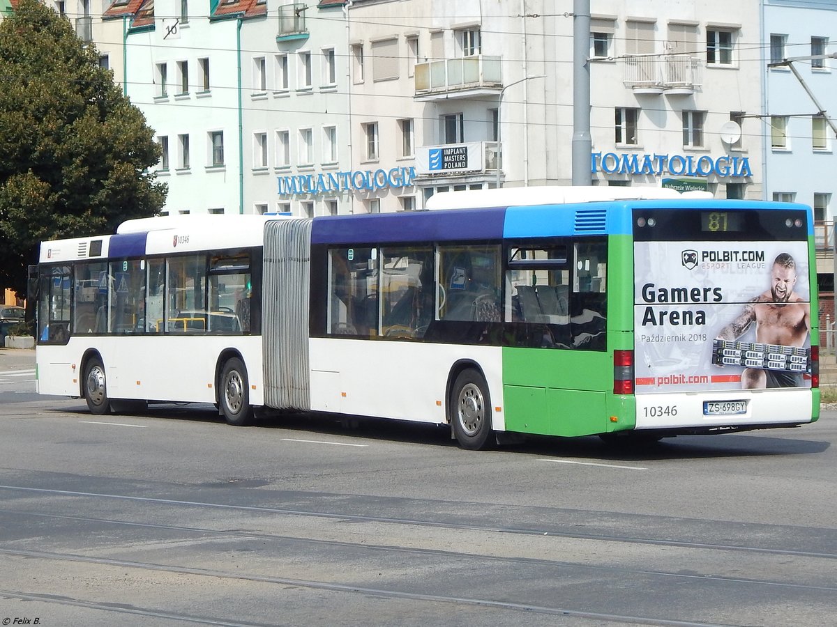 MAN Niederflurbus 2. Generation von PKS Szczecin aus Polen in Stettin.