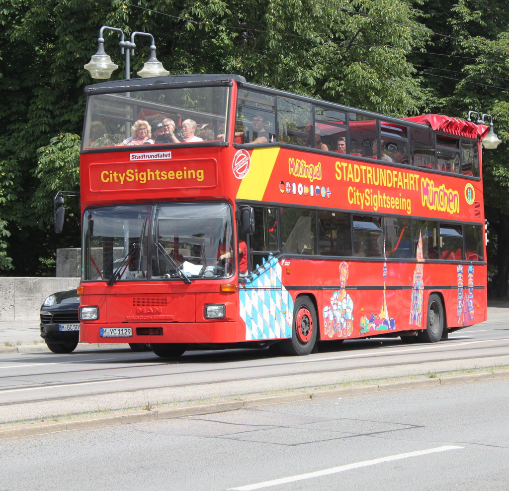 MAN SD 200 als Sightseeing-Linie in Mnchen.21.07.2016