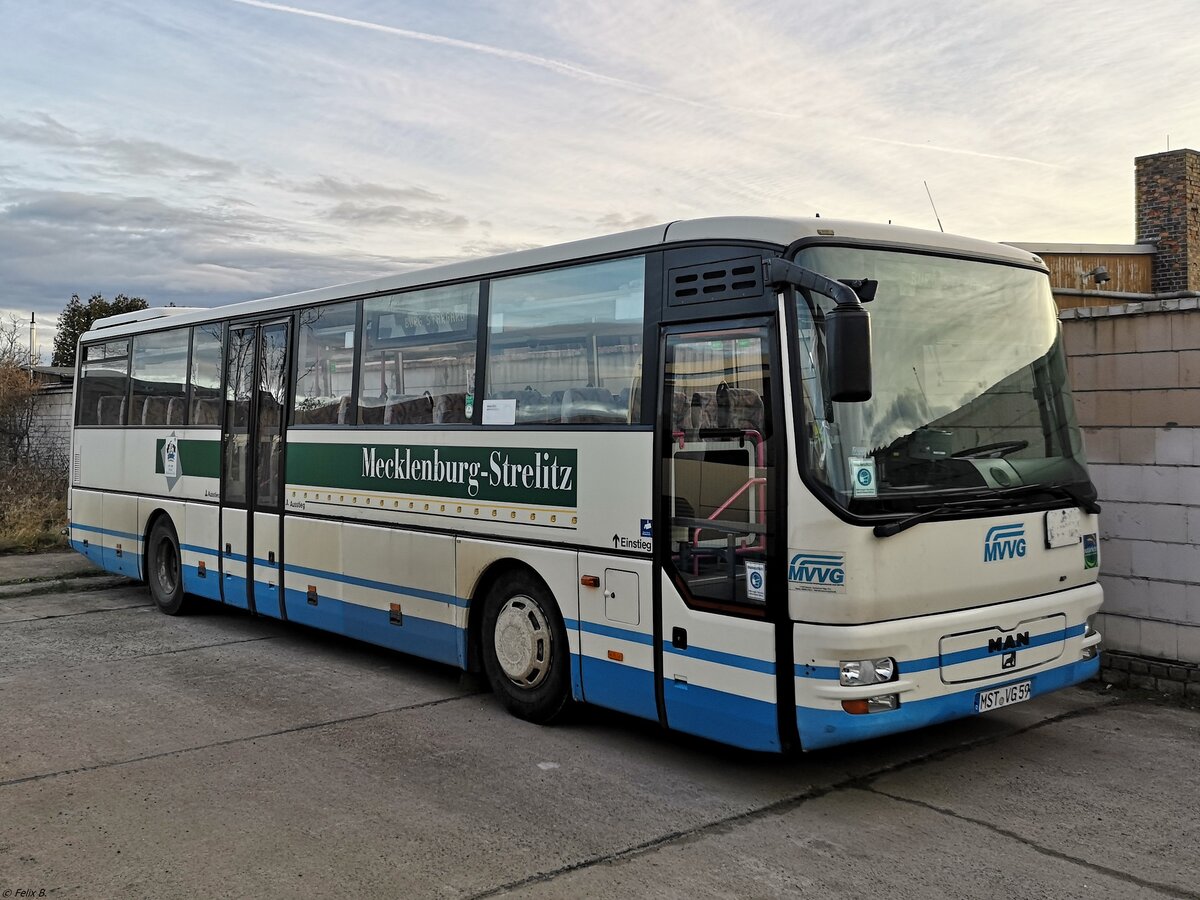 MAN ÜL 313 der MVVG in Burg Stargard. 