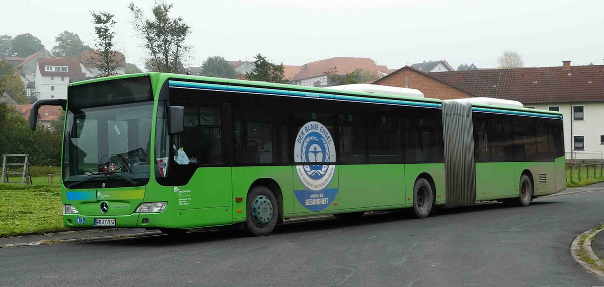 MB Citaro II von RhönEnergie steht im September 2017 in Hünfeld