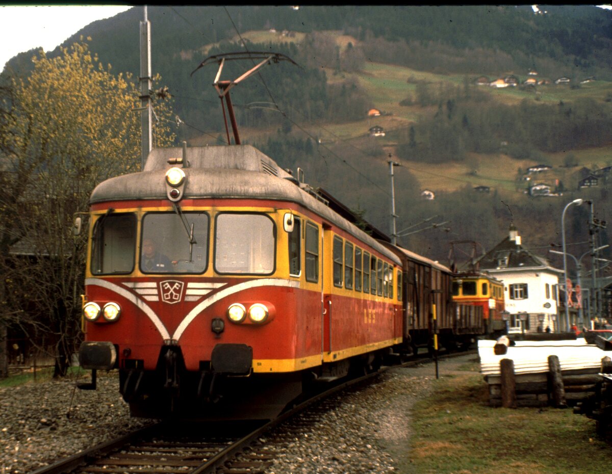 MBS ET 10.05 und 1045.01 in Tschagguns im April 1989.