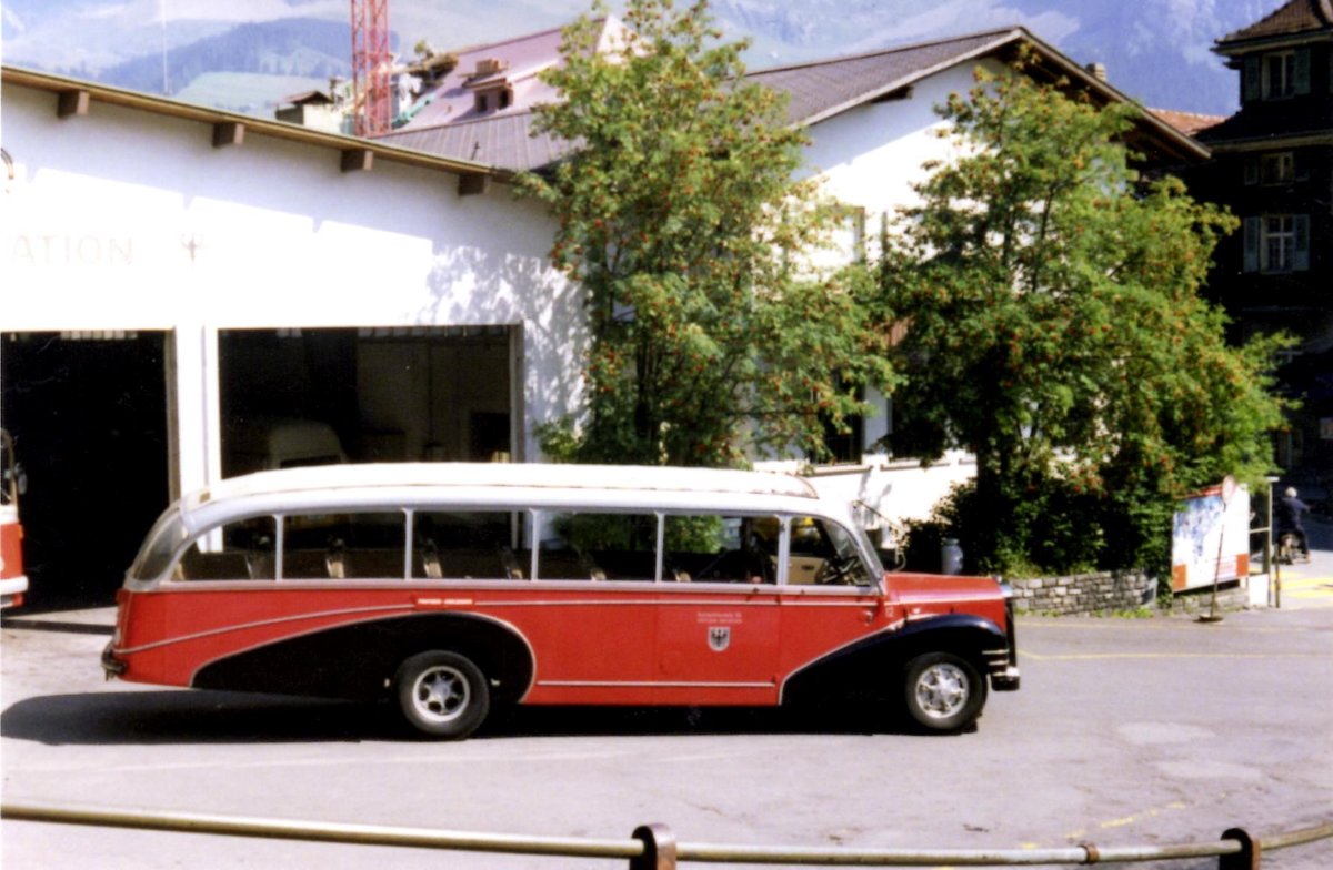 (MD182) - Aus dem Archiv: AFA Adelboden - Nr. 12/BE 345'197 - FBW/R&J um 1992 beim Autobahnhof Adelboden