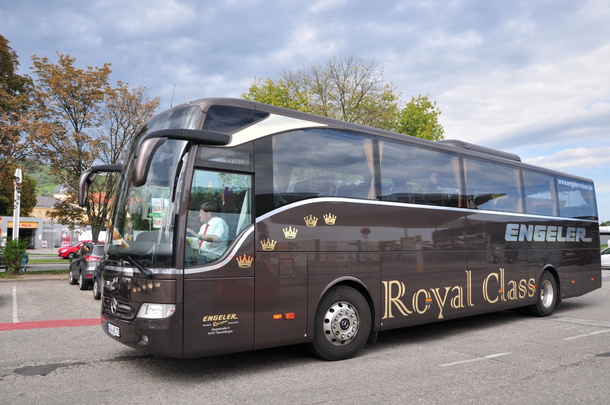 Mercedes Benz Tourismo von Engeler Reisen aus der BRD am 29.August 2014 in Krems gesehen.