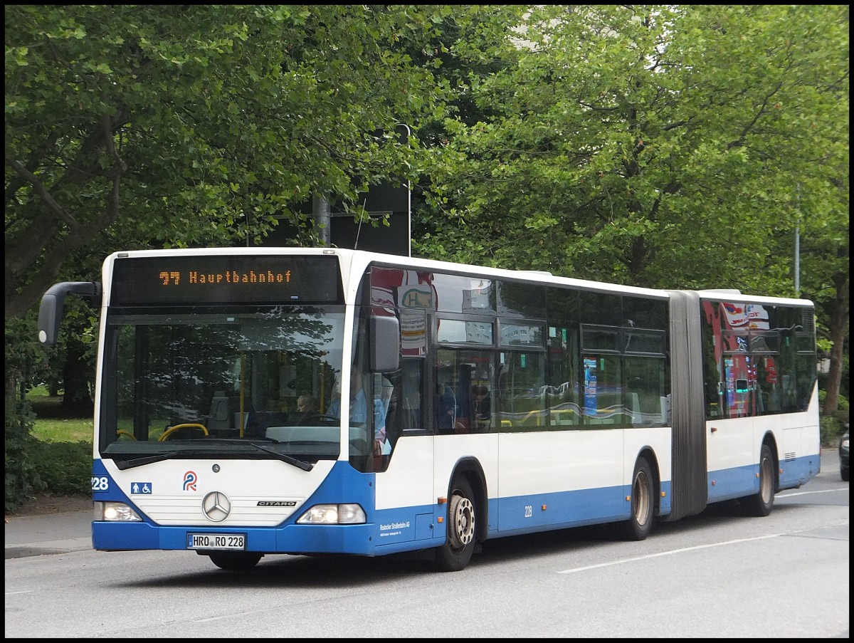 Mercedes Citaro I der Rostocker Stra�enbahn AG in Rostock.