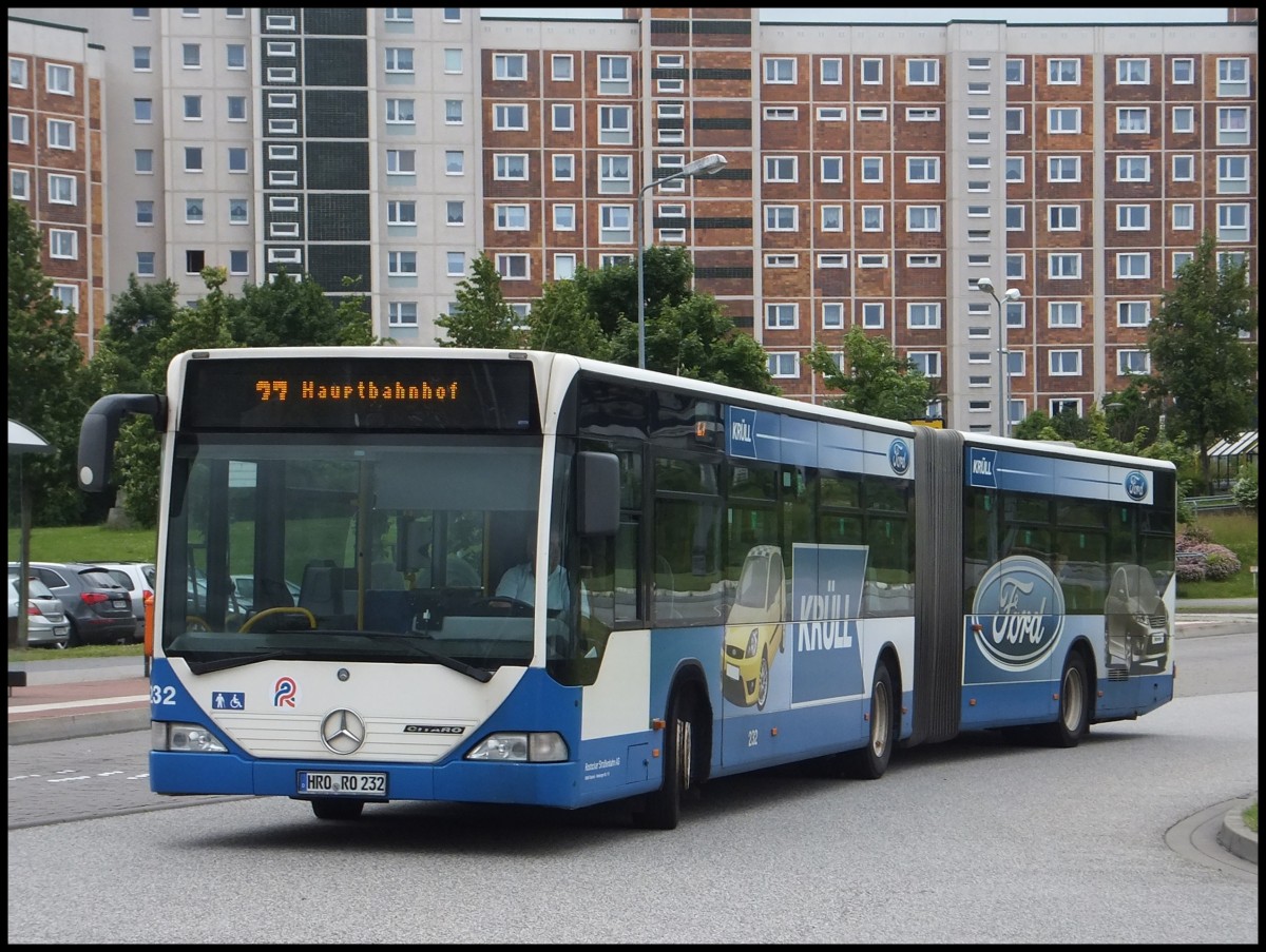 Mercedes Citaro I der Rostocker Stra�enbahn AG in Rostock.