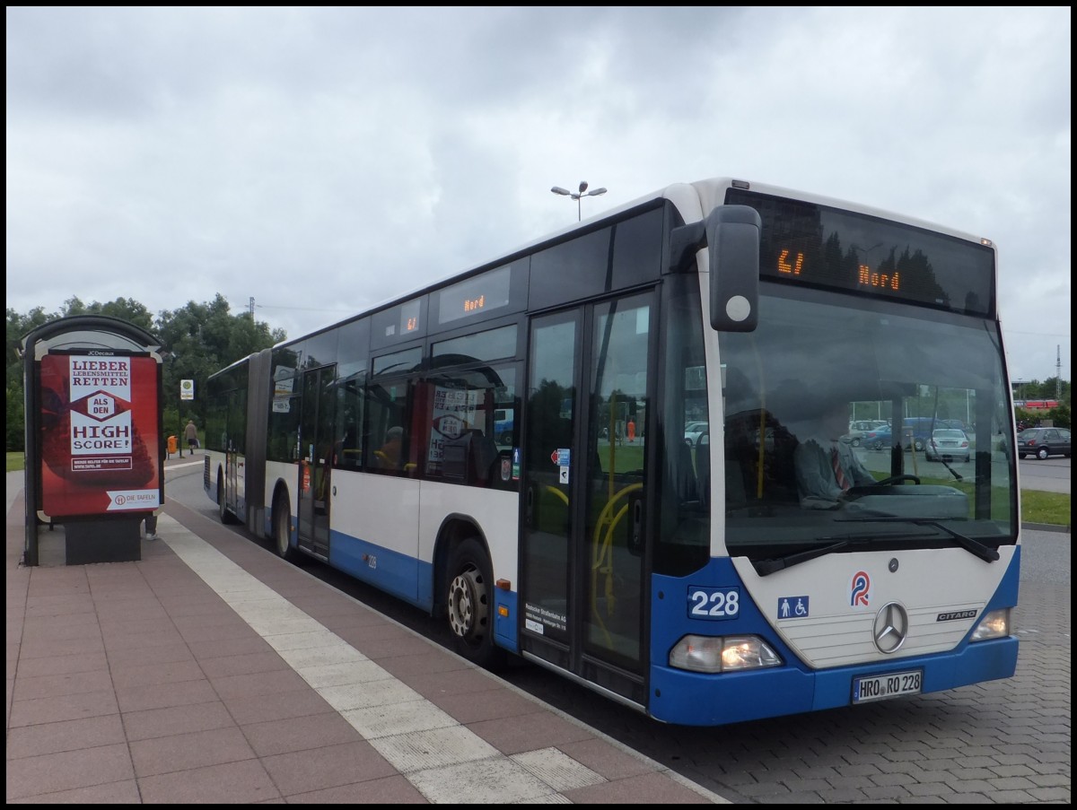 Mercedes Citaro I der Rostocker Straenbahn AG in Rostock.