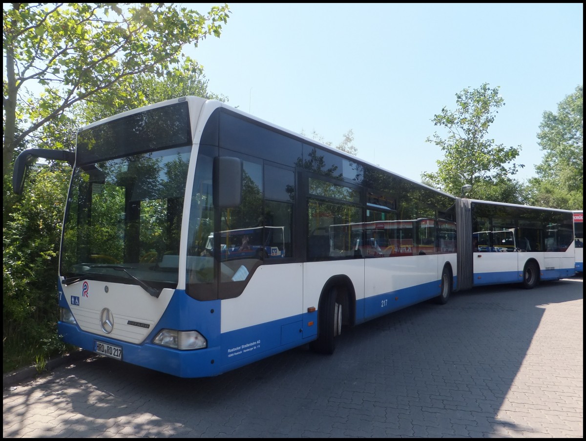Mercedes Citaro I der Rostocker Stra�enbahn AG in Rostock.