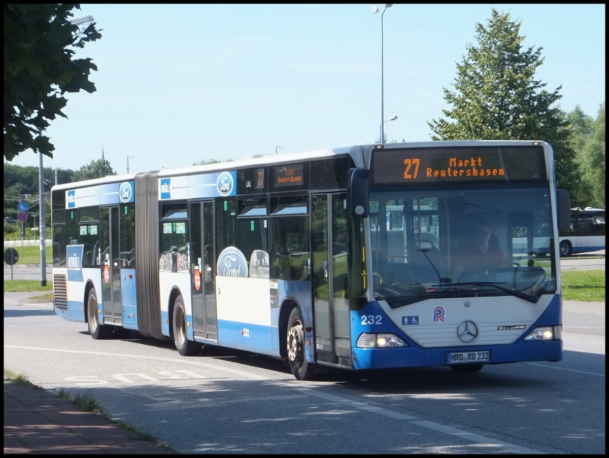 Mercedes Citaro I der Rostocker Stra�enbahn AG in Rostock.