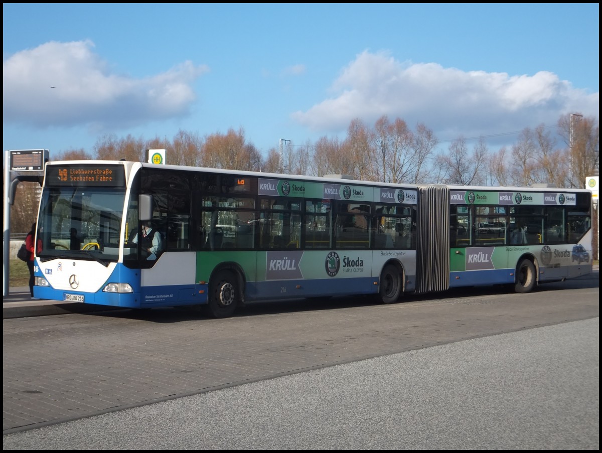 Mercedes Citaro I der Rostocker Stra�enbahn AG in Rostock.