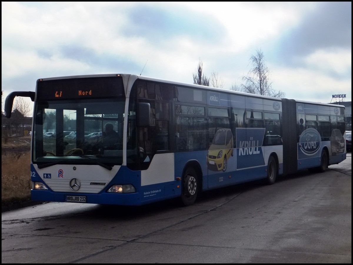 Mercedes Citaro I der Rostocker Stra�enbahn AG in Rostock.