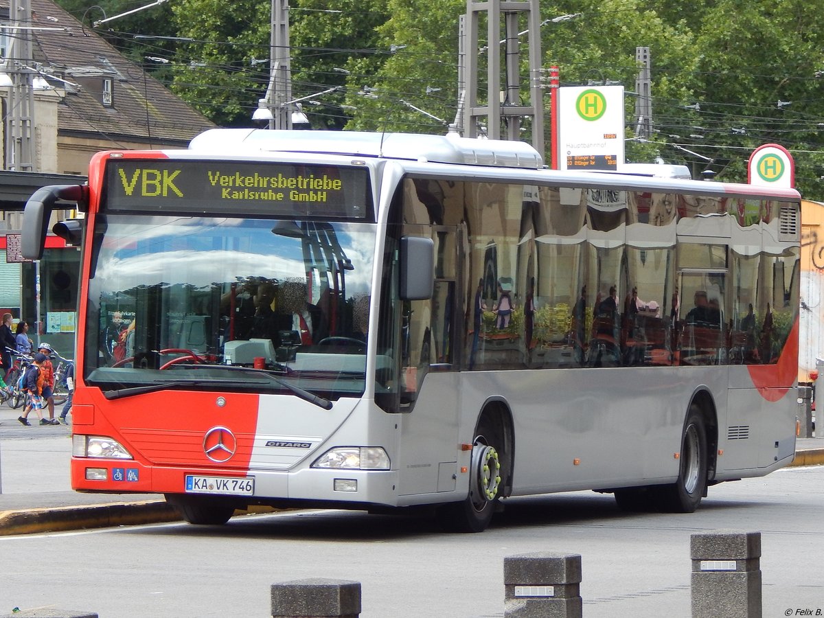 Mercedes Citaro I der Verkehrsbetriebe Karlsruhe in Karlsuhe.