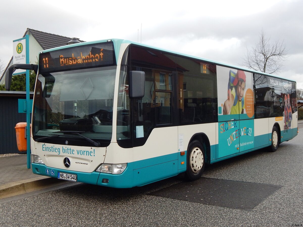 Mercedes Citaro II der Neubrandenburger Verkehrsbetriebe in Neubrandenburg. 