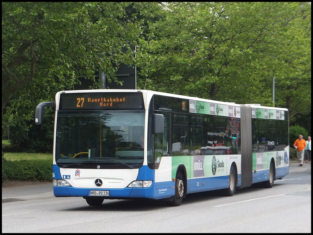 Mercedes Citaro II der Rostocker Straenbahn AG in Rostock.