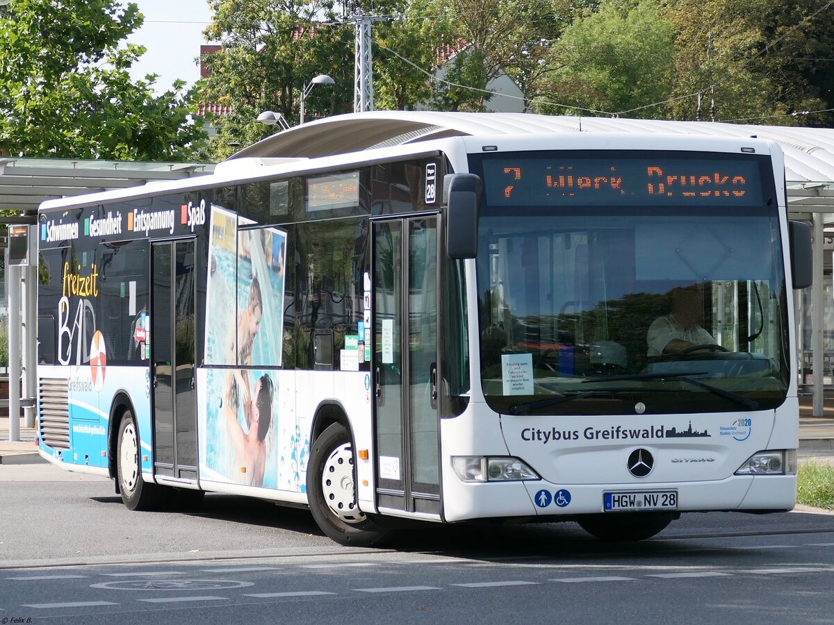 Mercedes Citaro II der Stadtwerke Greifswald in Greifswald. 