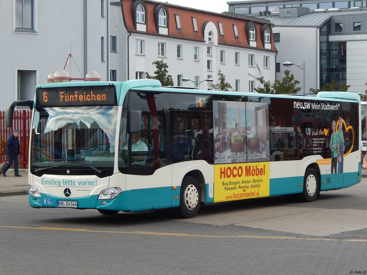 Mercedes Citaro III der Neubrandenburger Verkehrsbetriebe in Neubrandenburg. 