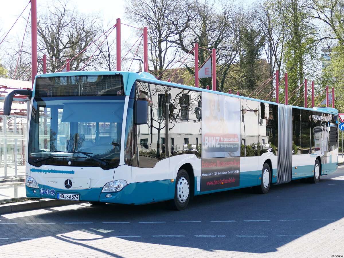Mercedes Citaro III der Neubrandenburger Verkehrsbetriebe in Neubrandenburg.