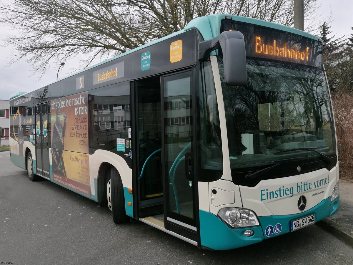 Mercedes Citaro III der Neubrandenburger Verkehrsbetriebe in Neubrandenburg.