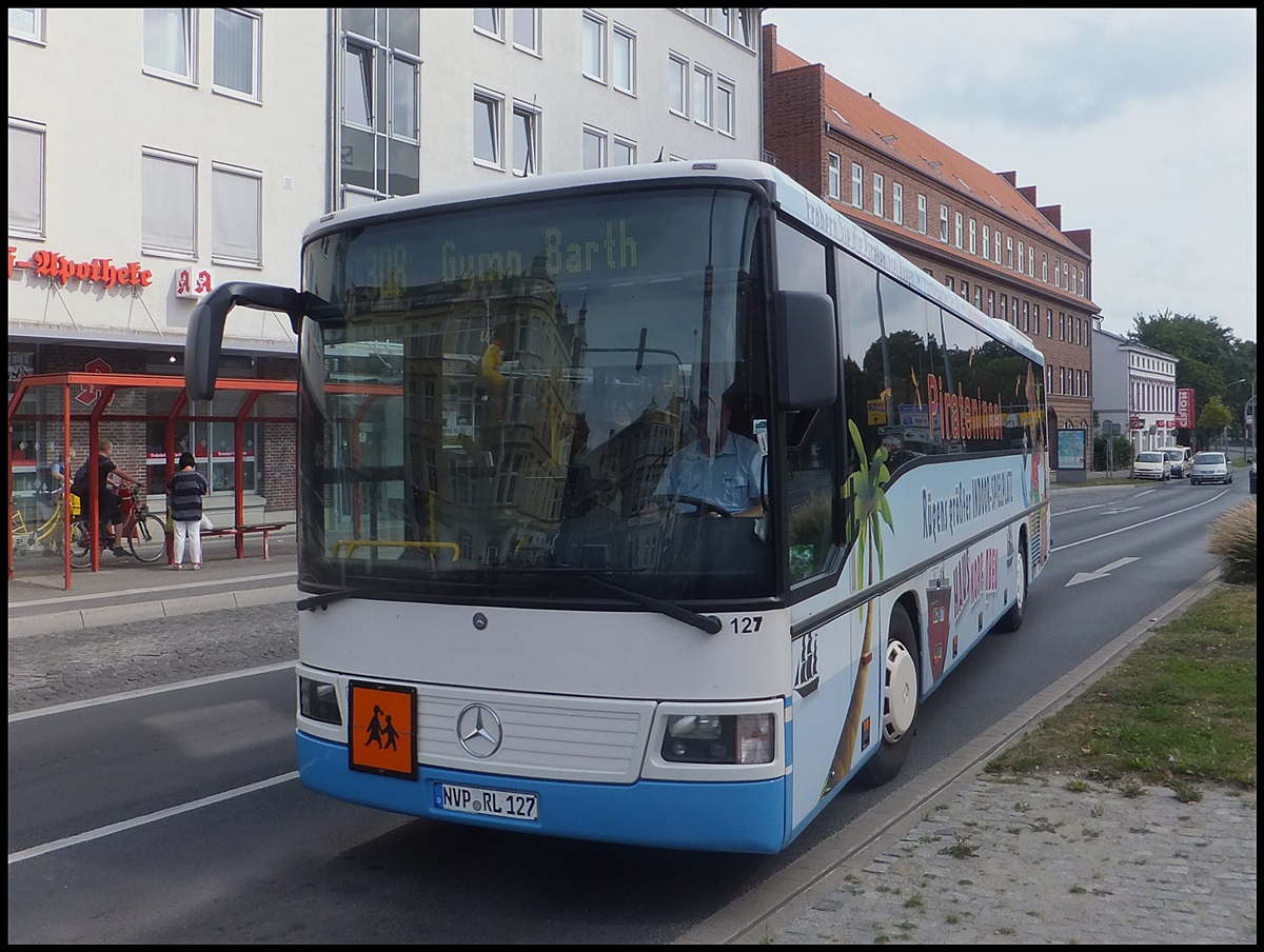 Mercedes Integro der Kraftverkehrsgesellschaft mbH Ribnitz-Damgarten in Stralsund. 