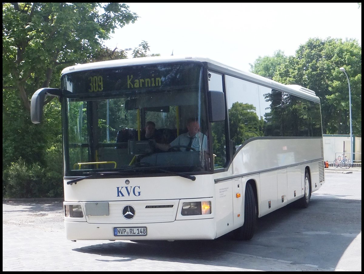 Mercedes Integro der Kraftverkehrsgesellschaft mbH Ribnitz-Damgarten in Stralsund.