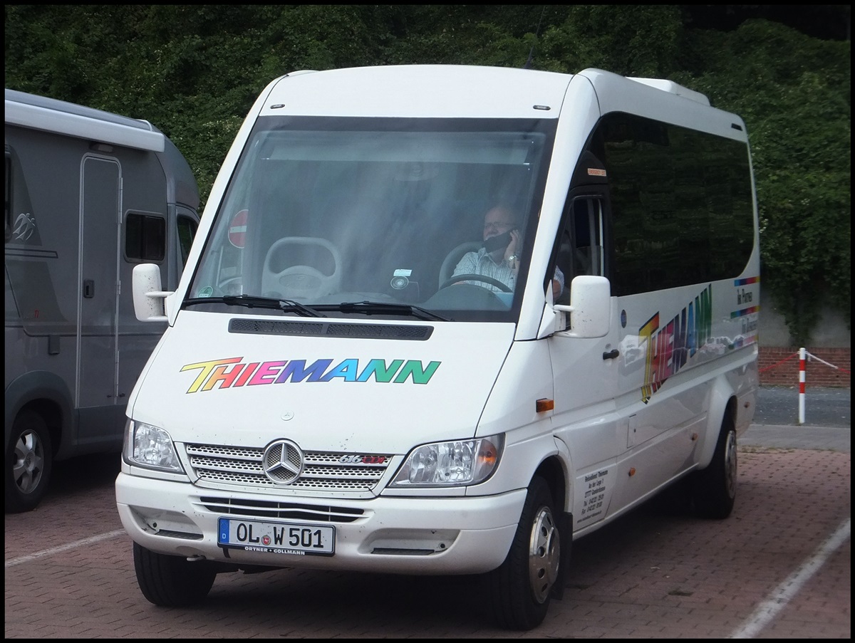 Mercedes Sprinter von Thiemann aus Deutschland im Stadthafen Sassnitz.