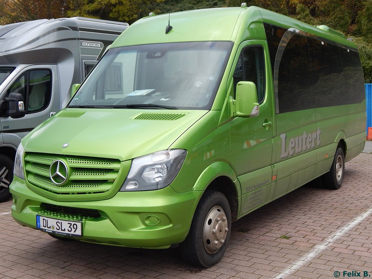 Mercedes Super Sprinter von Leutert aus Deutschland im Stadthafen Sassnitz.