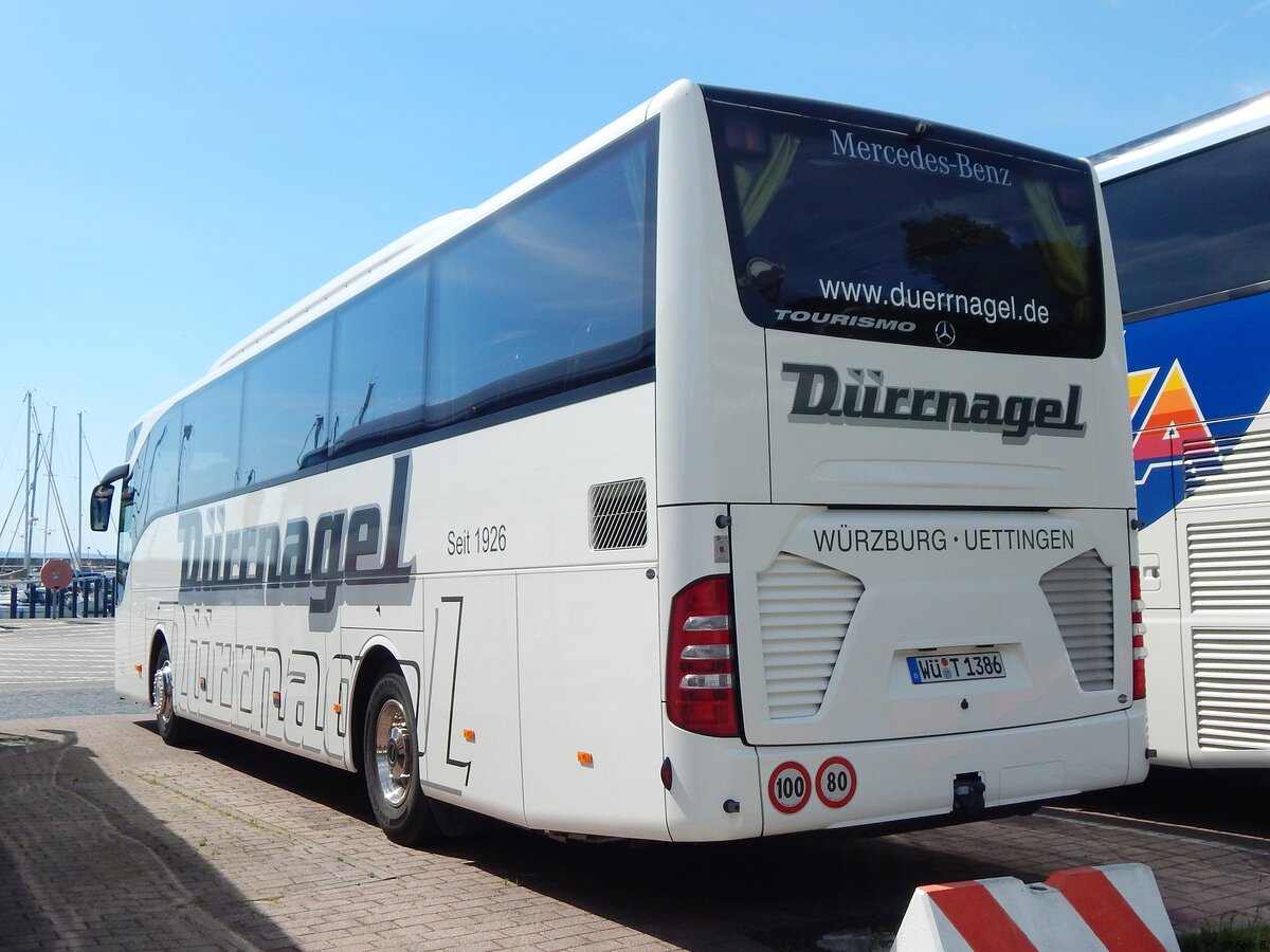 Mercedes Tourismo von Dürrnagel aus Deutschland im Stadthafen Sassnitz.