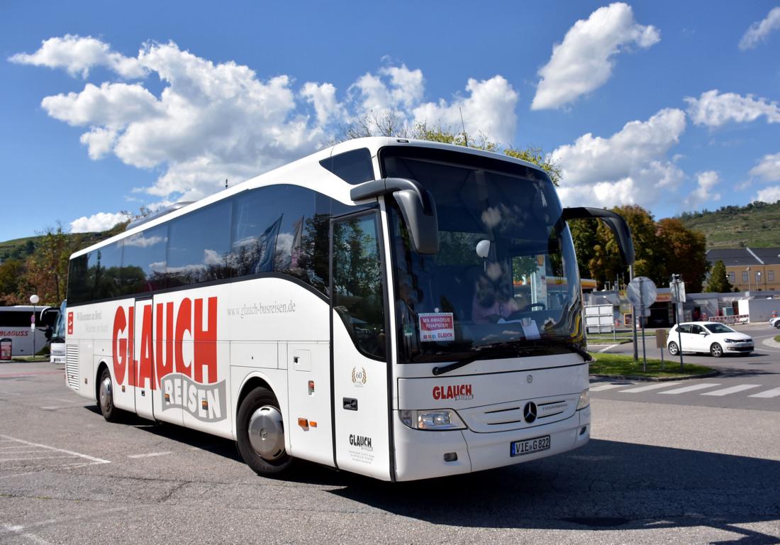 Mercedes Tourismo von GLAUCH Reisen aus der BRD August 2017 in Krems.