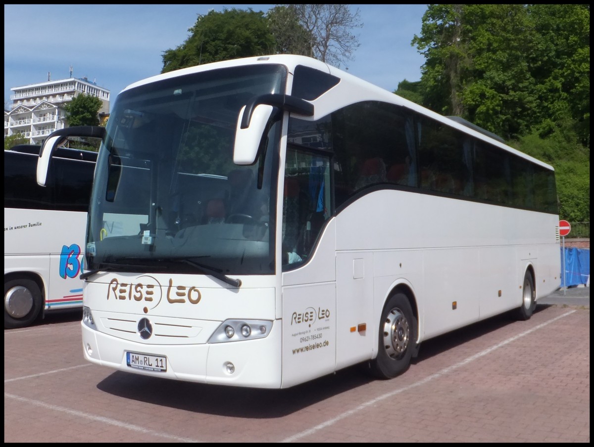 Mercedes Tourismo von ReiseLeo aus Deutschland im Stadthafen Sassnitz.