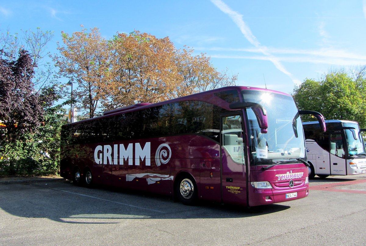 Mercedes Tourismo von Th�rauf Reisen aus der BRD in Krems gesehen.