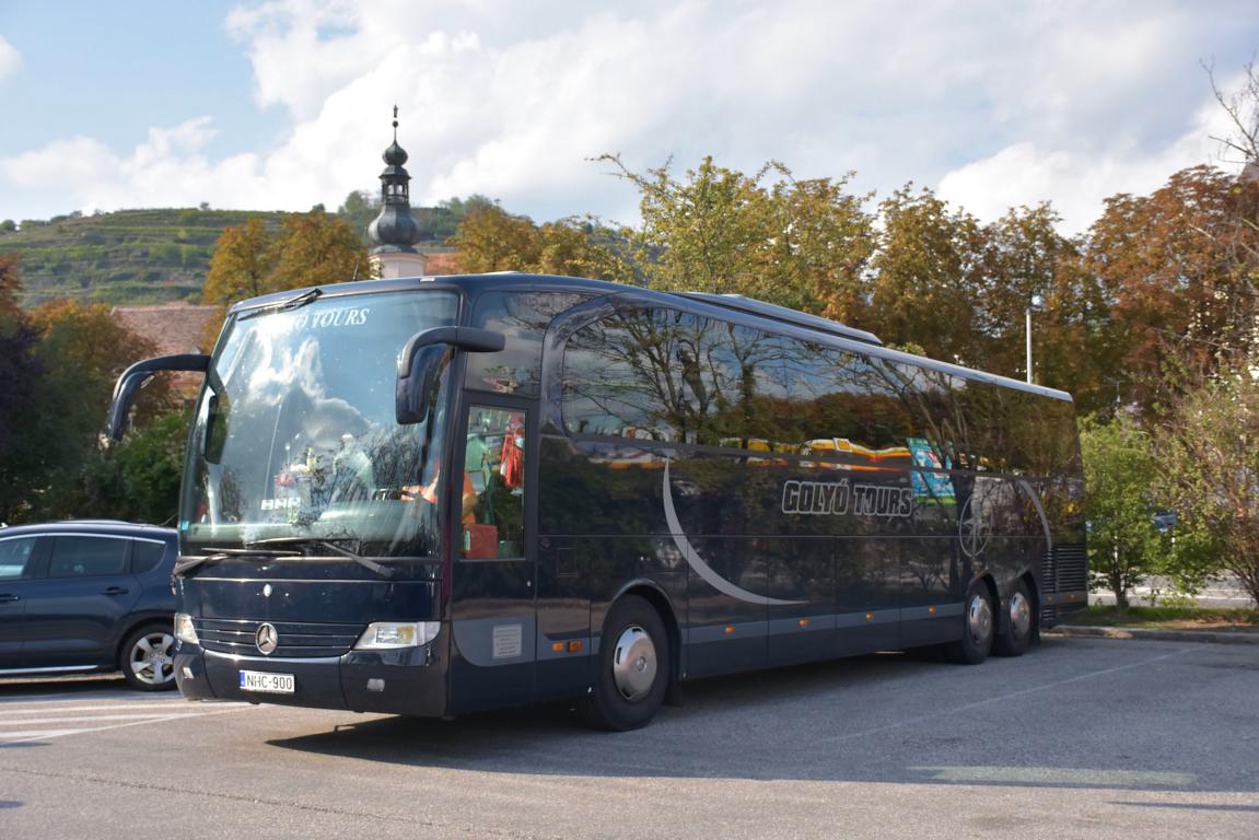 Mercedes Travego von Goly Tours aus Ungarn 09/2017 in Krems.