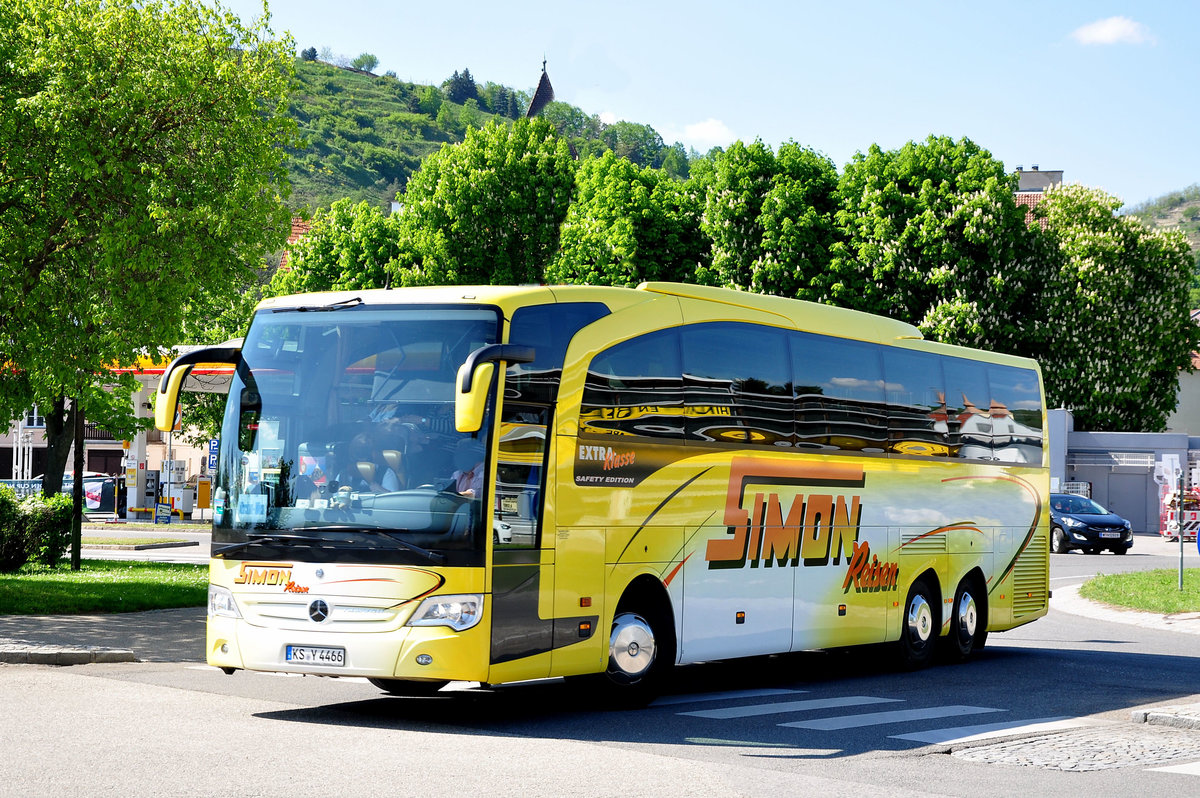 Mercedes Travego von Simon Reisen aus der BRD in Krems gesehen.