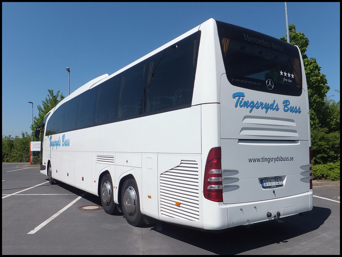 Mercedes Travego von Tingsryds Buss aus Schweden in Bergen.