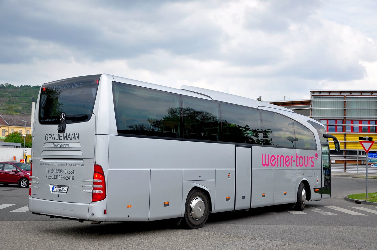 Mercedes Travego von Werner Tours aus der BRD in Krems gesehen.