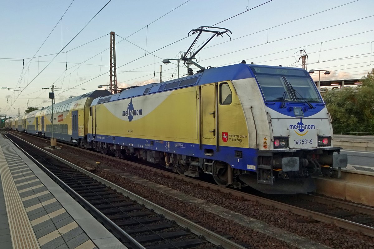 Metronom 146 531 steht am 18 September 2019 in Celle.