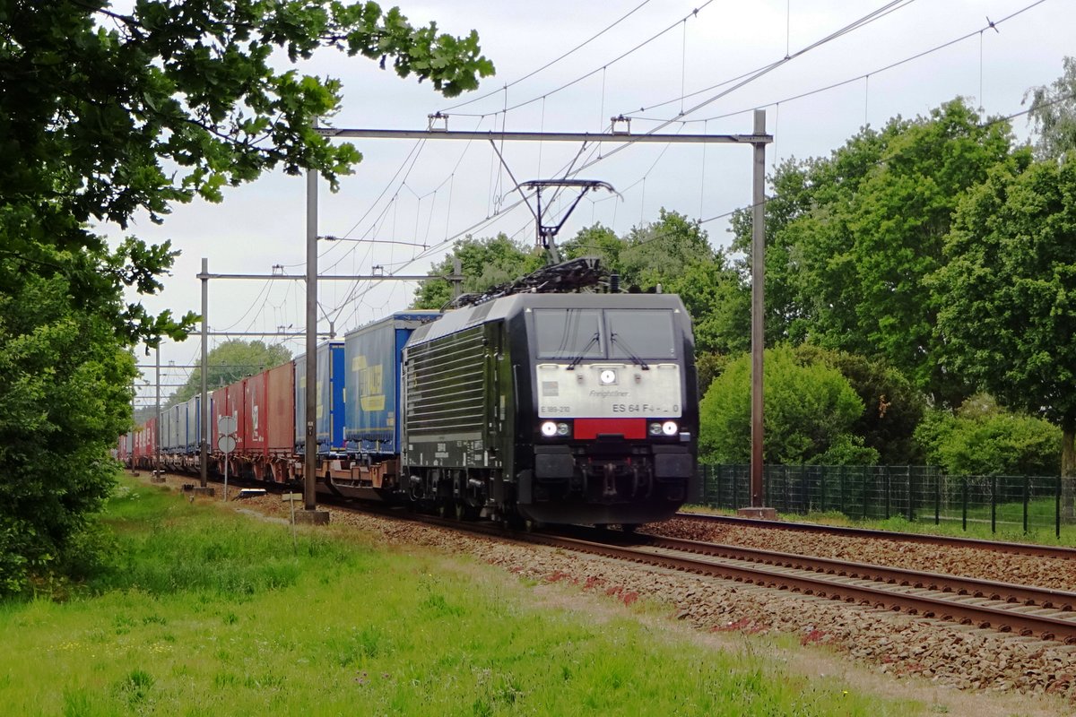 MRCE 189 210 durchfahrt Wijcyhen mit der Rzepinshuttle am 17 Mai 2019.