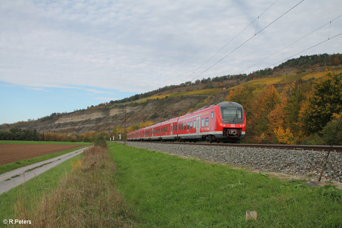 Nachschuss auf 440 034-7 + 440 502-3 als RB53 58042 Bamberg - Karlstadt bei Thüngersheim. 21.10.24