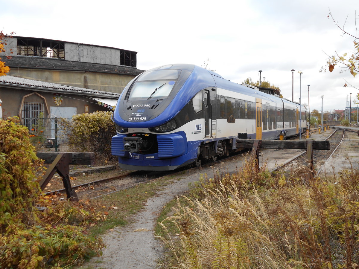 NEB VT632.006,am 27.Oktober 2018,in der Einsatzstelle Berlin Lichtenberg.